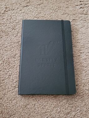 Varsity Spirit Black Embossed Elastic-Band Notebook